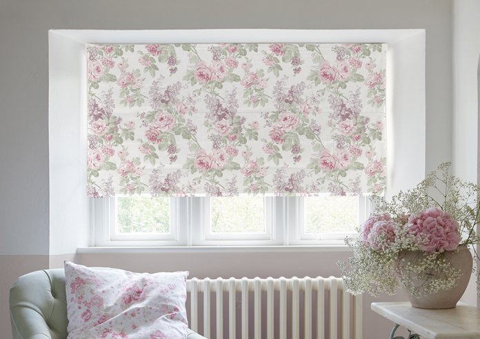 Shabby Chic by Rachel Ashwell Wild Garden, Lilac - Twist&Fit Roman Blind - Image 3